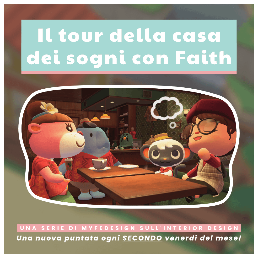 copertina della serie sull'interior design dedicata alle case dei villager di animal crossing