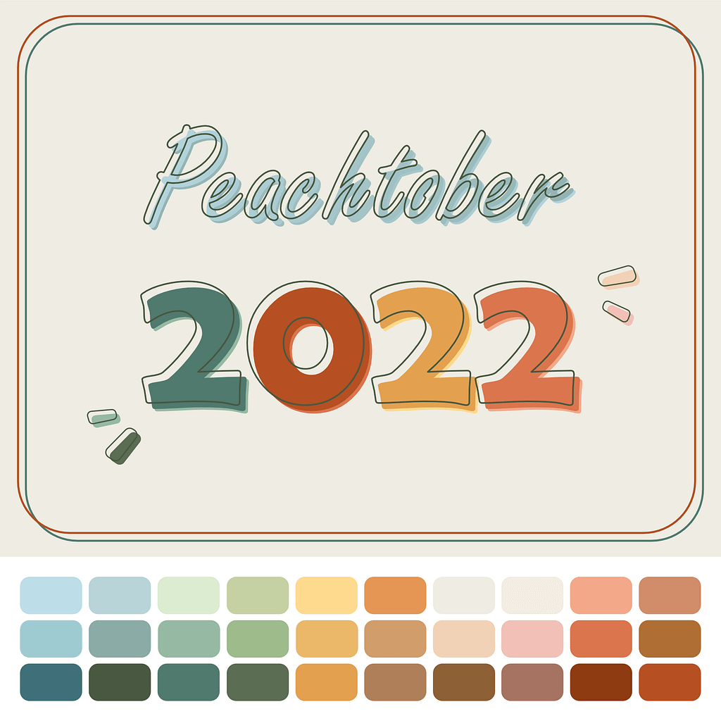 palette colori da usare durante la sfida di disegno di ottobre 2022