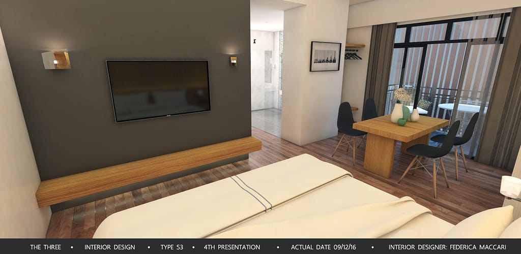 Hotel The Three – Bedroom