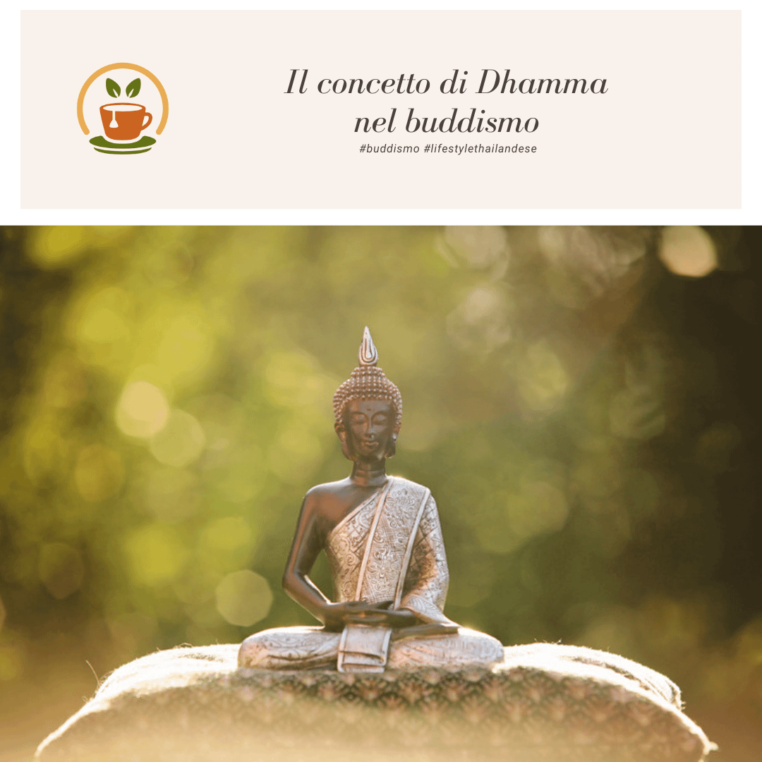 Statua di Buddha su una roccia con dietro un paesaggio naturale sfocato