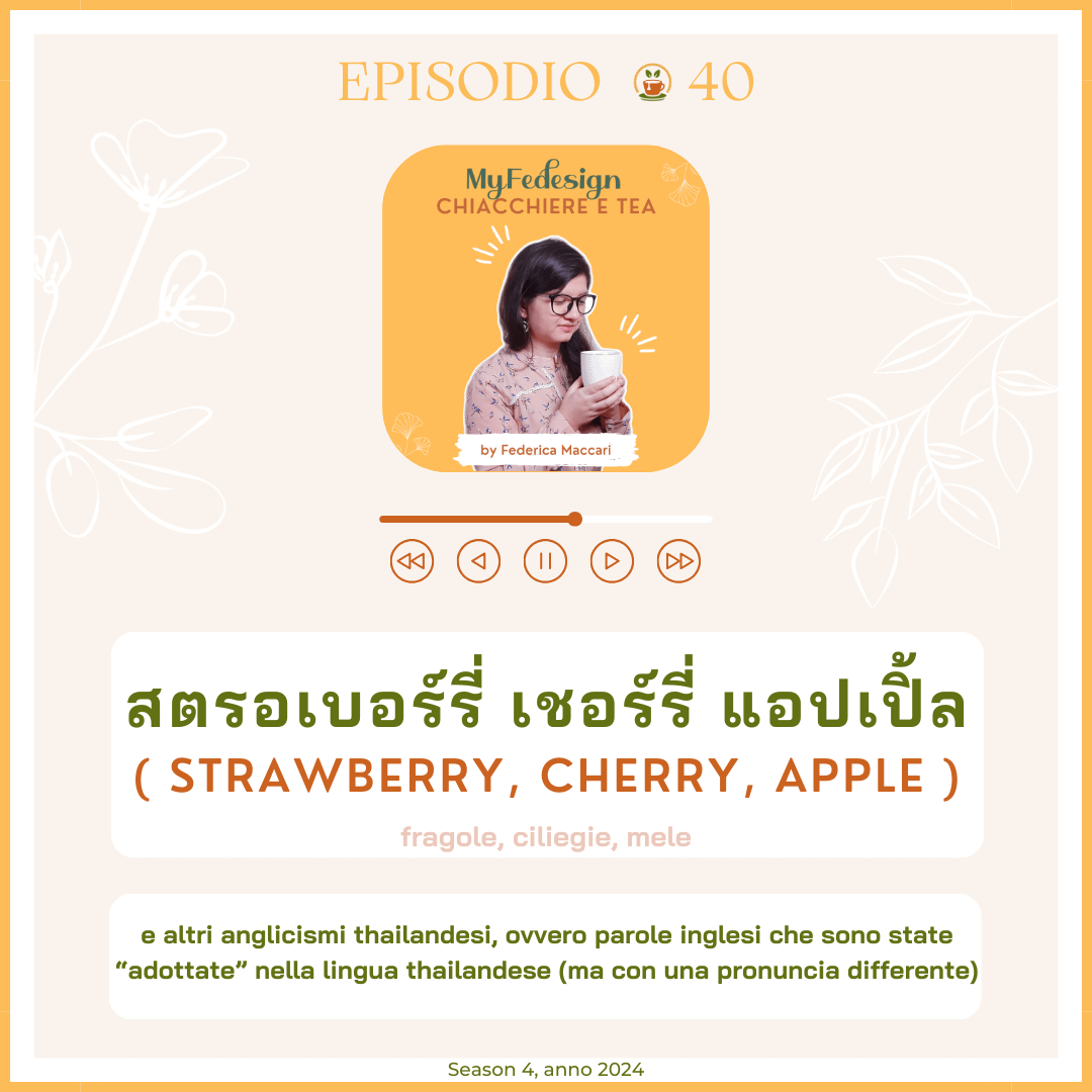 copertina della puntata 40 del podcast in cui si parla di anglicismi nella lingua thailandese