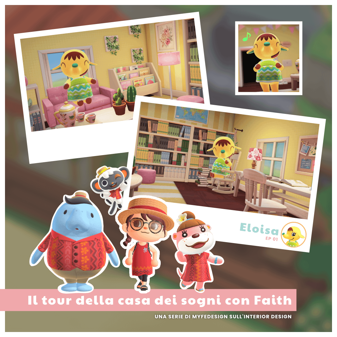 copertina della puntata 1 della serie sull'interior design dedicata alle case dei villager di animal crossing