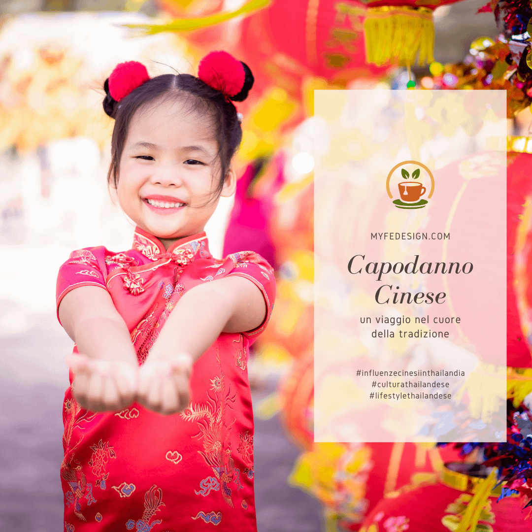 bambina asiatica in abiti tradizionali cinesi durante il capodanno cinese