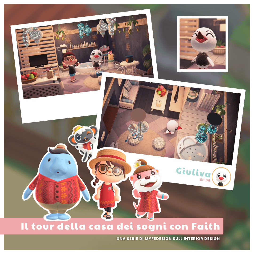 copertina della puntata 6 della serie sull'interior design dedicata alle case dei villager di animal crossing