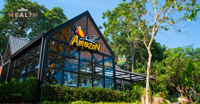 esterno di un amazon cafè in thailandia