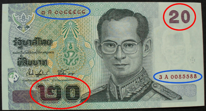 Numeri arabi e numeri thai