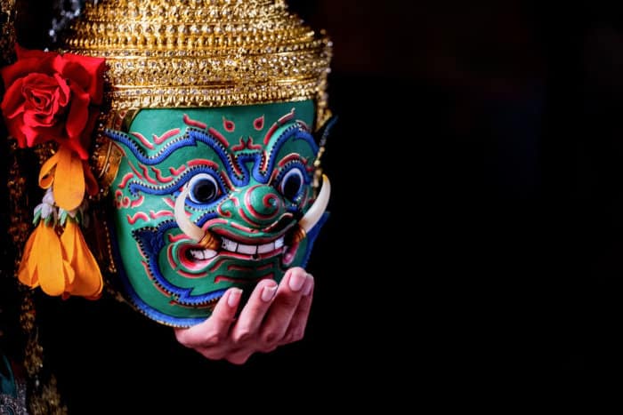 maschera di yak usata durante la Khon: la danza tradizionale thailandese