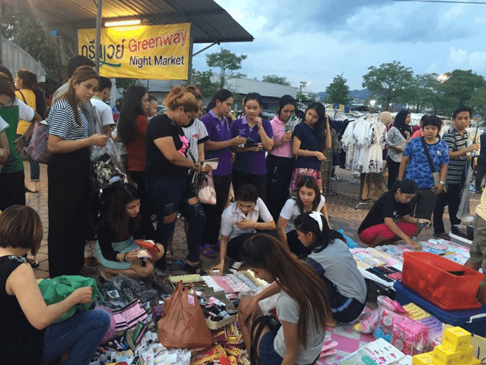 Una delle tante aree di vendita del mercato Green Way di Hatyai