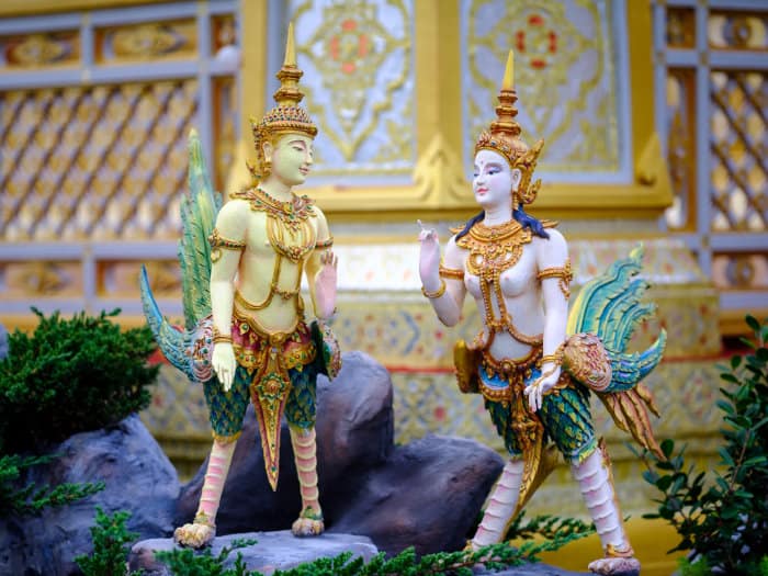 rappresentazione artistica thailandese delle kinnaree